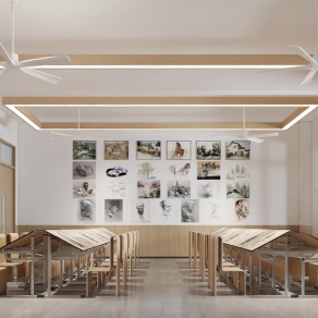 现代美术教室3D模型下载